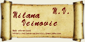 Milana Veinović vizit kartica